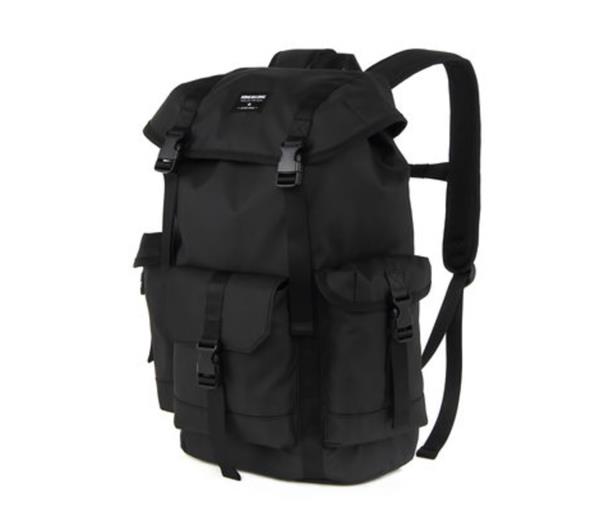 KINGSLONG 15.6" Backpack, Hiking Motorcycle Camping Traveling, Black