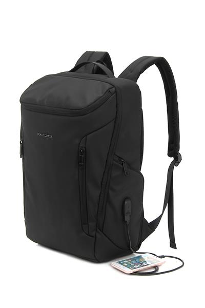 KINGSLONG 15.6" Business Backpack with USB Charging Port, Black