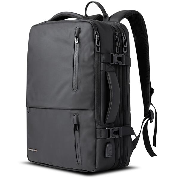 KINGSLONG 17.3" Large Capacity Backpack with USB Charging Port, Black