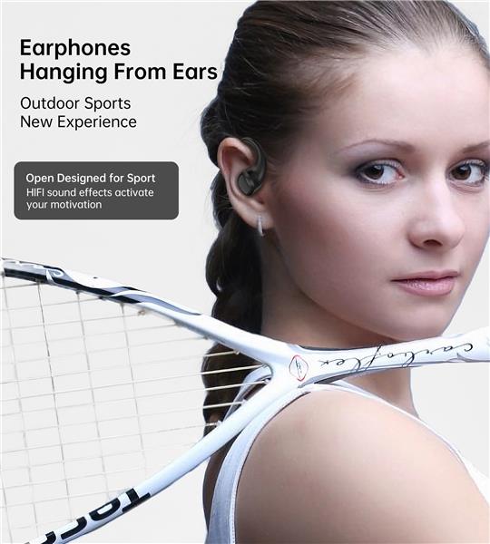 CHOETECH BH-T25 Open-Ear Air Conduciton ENC Sports Earbus, Black