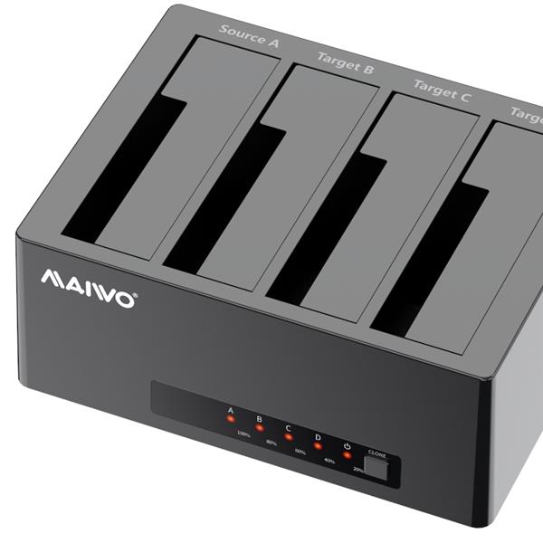 Maiwo K3084 Four Bay HDD Docking Station with Offline 1:3 Clone/ Duplicator