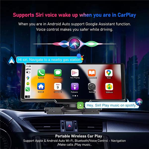 ICAN 10.26 Inch Screen Wireless Carplay & Android Auto , 4K Dash Cam