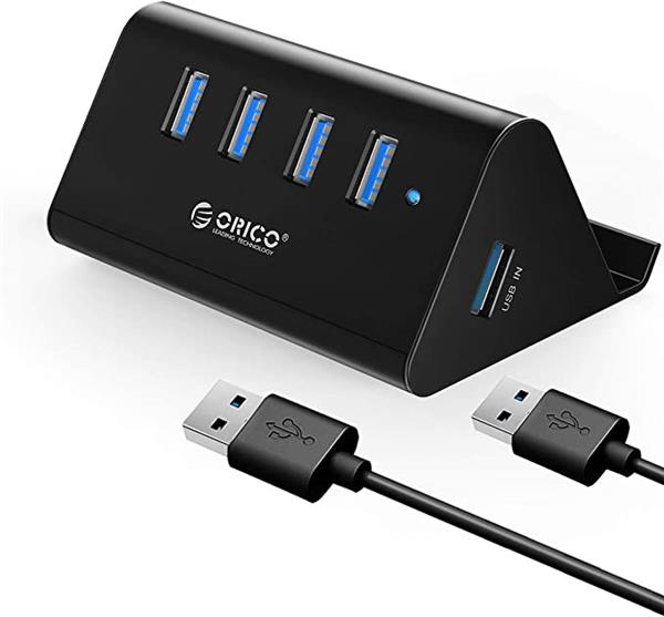 Orico 4-Port USB 3.0 Hub with Phone/Tablet Stand and 100m Cable