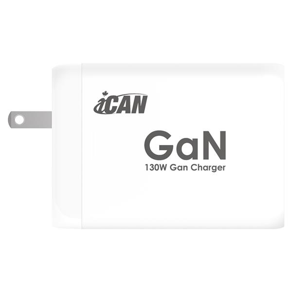 iCAN 130W 4-Port GaN PD USB-C Laptop Charger(Open Box)