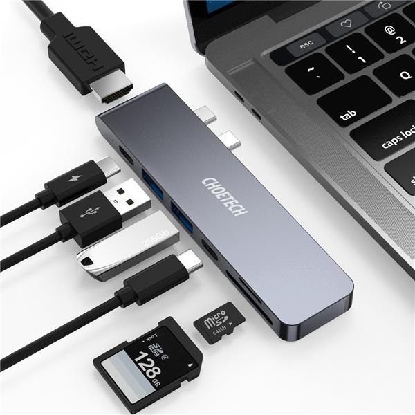 Choetech 7-in-2 USB-C 100W Docking Station for MacBook Pro&MacBook Air(Open Box)