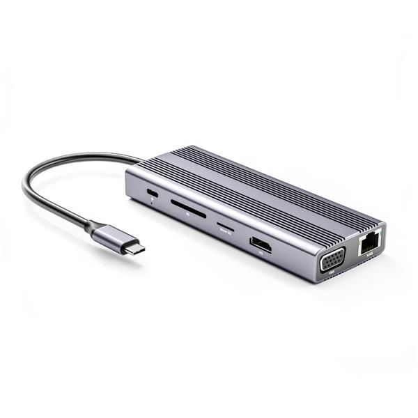 Maiwo 12-in-1 USB-C 100W Docking Station for Dual Monitor