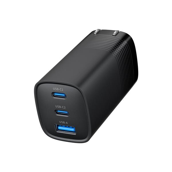 iCAN 65W 3-Port GaN PD Foldable Wall Charger