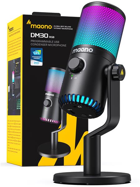 MAONO DM30 RGB USB Gaming Microphone