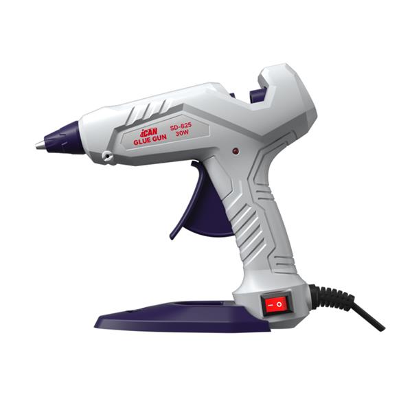 iCAN SD-825 30 W AC Ergonomic Trigger Design Glue Gun with Indicator Light Suited for ? 7.0~7.5 mm Glue Sticks.