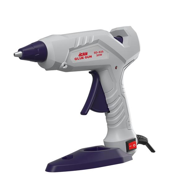 iCAN SD-825 30 W AC Ergonomic Trigger Design Glue Gun with Indicator Light Suited for ? 7.0~7.5 mm Glue Sticks.