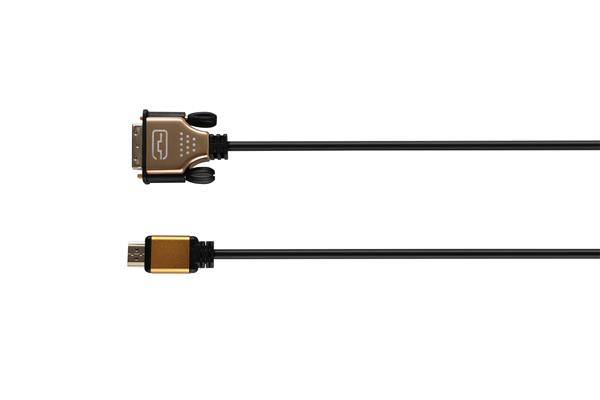 iCAN HDMI to DVI, Single Link, Aluminum Orange, Gold Plated, M/M, 3FT