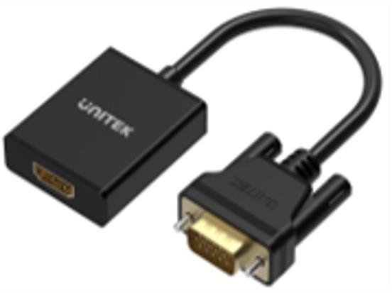 UNITEK VGA to HDMI Converter with Audio & Power Port 1920x1080@60Hz