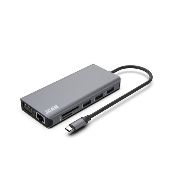 iCAN 11-in-1 USB-C Docking Station for 4K Dual Display