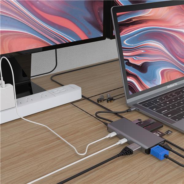 iCAN 11-in-1 USB-C 100W Docking Station for 4K Dual Display(Open Box)