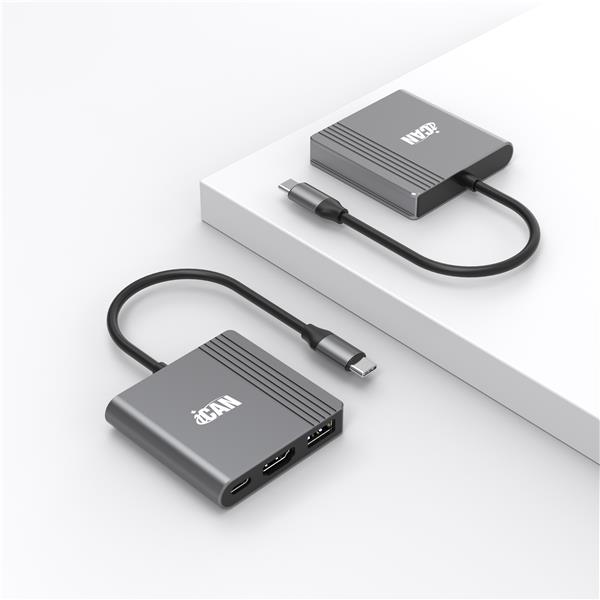 iCAN 3-in-1 Type-C to HDMI 4K 60Hz, PD 100W & USB Hub
