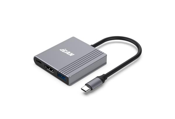 iCAN 3-in-1 Type-C to HDMI 4K 60Hz, PD 100W & USB Hub(Open Box)