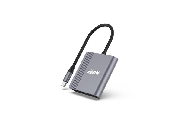 iCAN 3-in-1 Type-C to HDMI 4K 60Hz, PD 100W & USB Hub