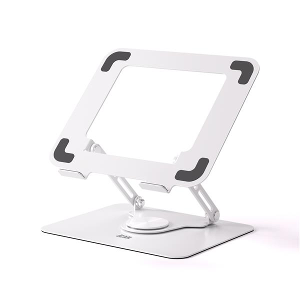 iCAN H26 Laptop/Tablet Ergonomic Stand, Adjustable and Rotatable Height & Angle, White.(Open Box)