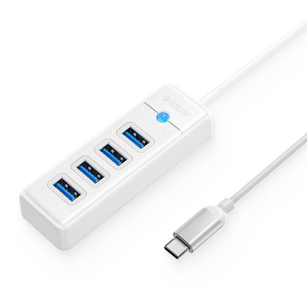 Orico 4-Port USB 3.0 Hub with 50cm/1.64ft Extension Cable, USB-C Input(Open Box)