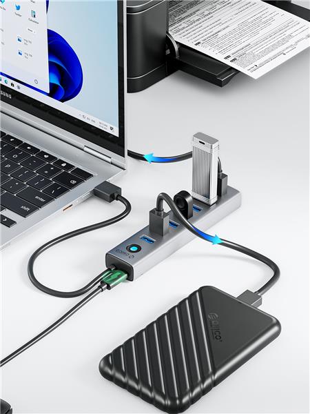 Orico 7-Port USB 3.0 Hub with 3.3ft Extension Cable(Open Box)