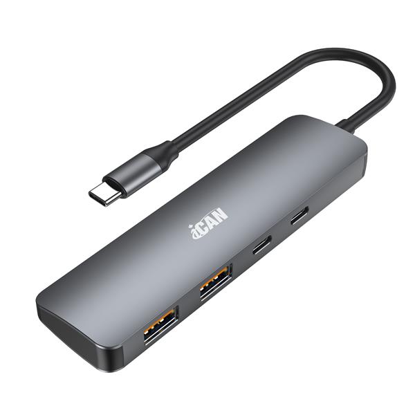 iCAN 4-Port 10Gbps USB 3.2 Hub with PD 100W