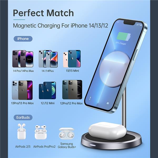 Choetech 15W Magsafe 2-in-1 Wireless Charger Stand