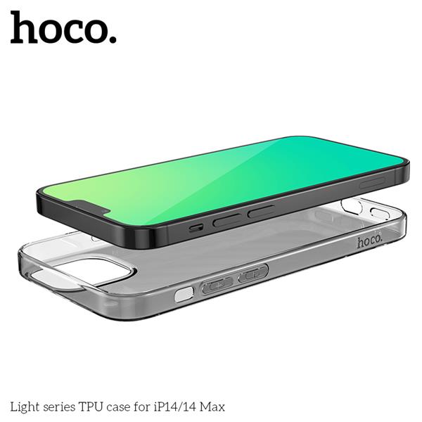 HOCO Phone Case for iPhone 14 Plus, Light series TPU, Transparent