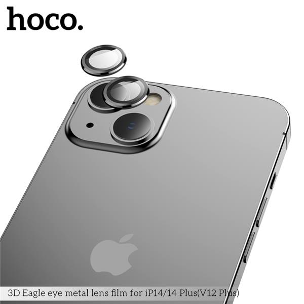 HOCO 3D Eagle Eye Metal Lens Film for iPhone 14 & 14 Plus, Black