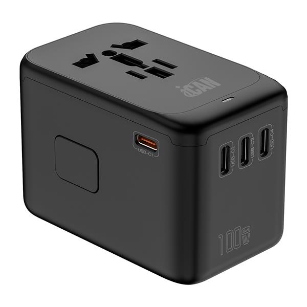 iCAN 100W 5-Port Universal Travel Adapter