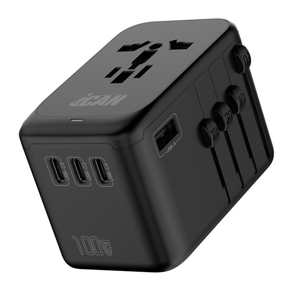 iCAN 100W 5-Port Universal Travel Adapter