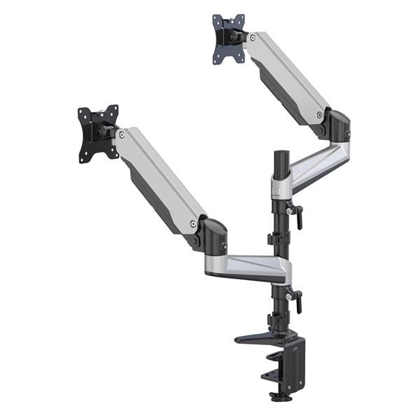 iCAN 15"-32" Vertical Dual-Monitor Steel Articulating Monitor Mount