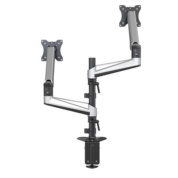 iCAN 15"-32" Vertical Dual-Monitor Steel Articulating Monitor Mount