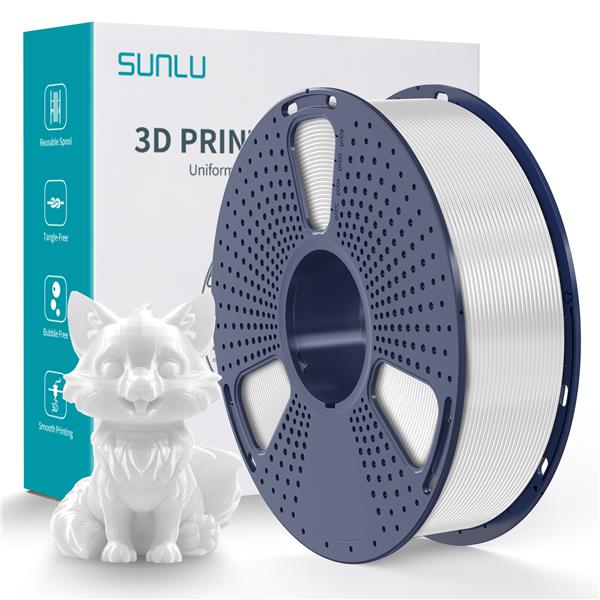 Sunlu 1.75mm, 1kg/spool, PETG filament (White)