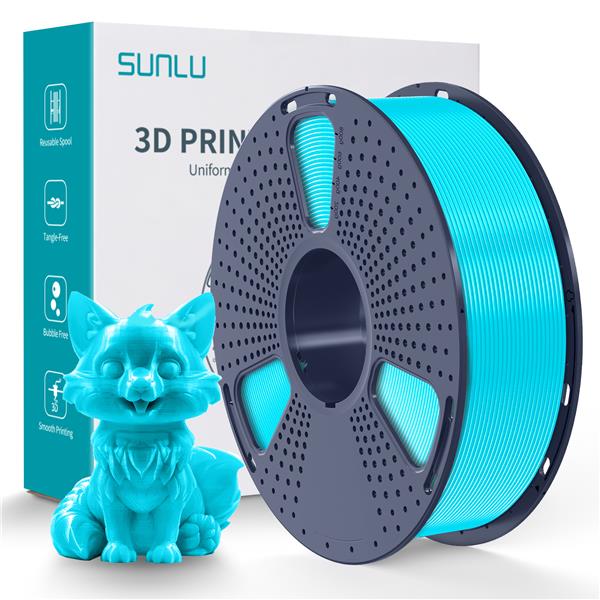 Sunlu 1.75mm, 1kg/spool, PETG filament (Cyan)