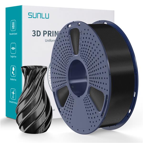 Sunlu 1.75mm, 1kg/spool, TPU Silk filament (Black)