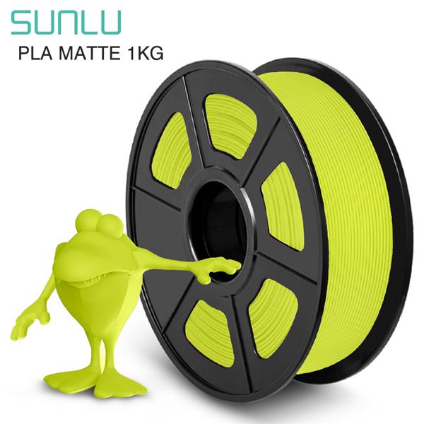 Sunlu 1.75mm, 1kg/spool, PLA Matte (Bright Yellow)