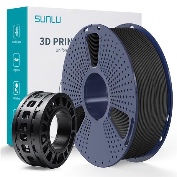 Sunlu 1.75mm, 1kg/spool, PLA carbon fiber filament (Black)(Open Box)