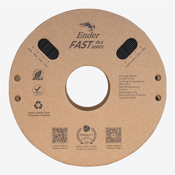 Creality Ender Fast PLA  Filament 1.0Kg 1.75mm, 300mm/s, Black