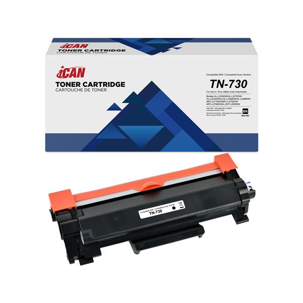 iCAN Compatible Brother TN730 Black Toner Cartridge(Open Box)