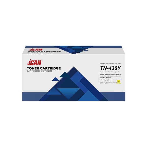 iCAN Compatible Brother TN436-6.5K-Y Yellow Cartridge