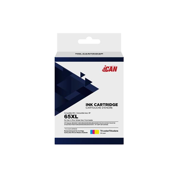 iCAN Compatible Ink Cartridge Replacement for HP 65XL C