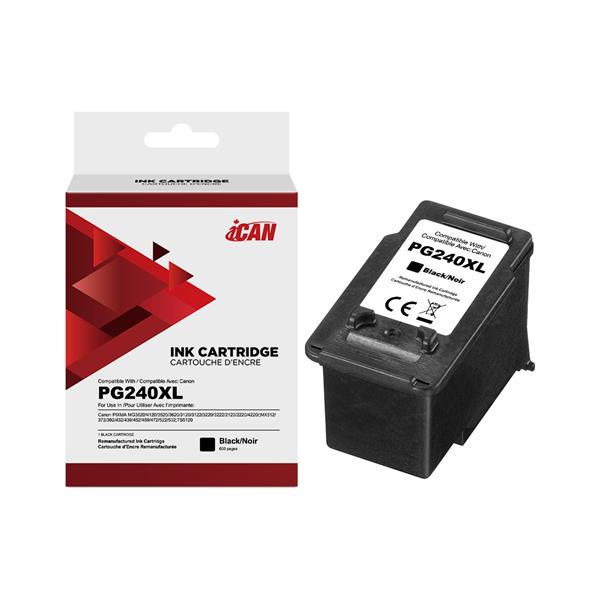 iCan Canon PG240XL Black Ink Cartridge (Remanufactured)