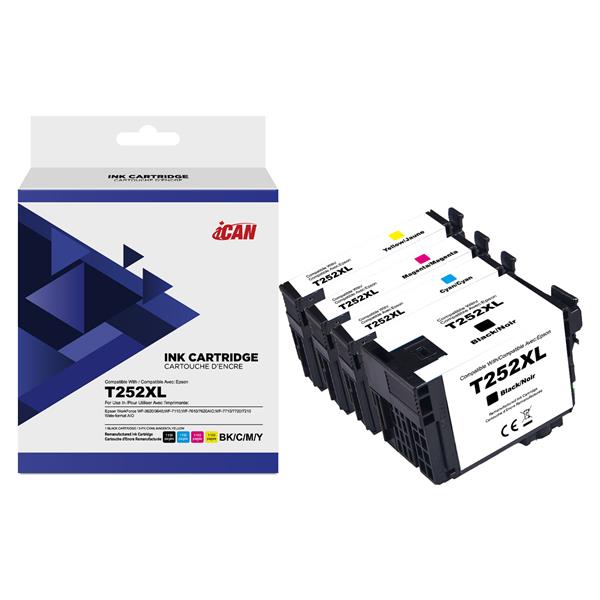 iCan Epson T252XL Black and Tri-color Ink Cartridge (Remanufactured)