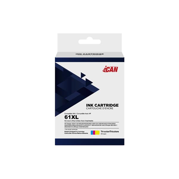 iCan HP 61XL Tri-color Ink Cartridge (Remanufactured)