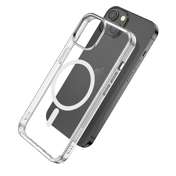 HOCO Magnetic Protective Case for iPhone 15, Anti-fall, Transparent
