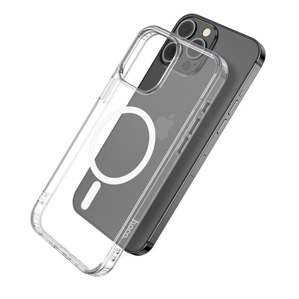 HOCO Magnetic Anti-fall Case for iPhone 15 Pro Max, Transparent