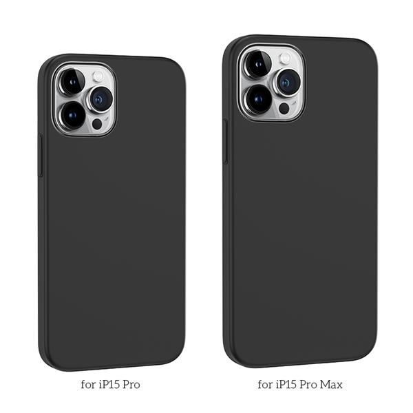 HOCO Silicone Magnetic Case for iPhone 15 Pro, Black