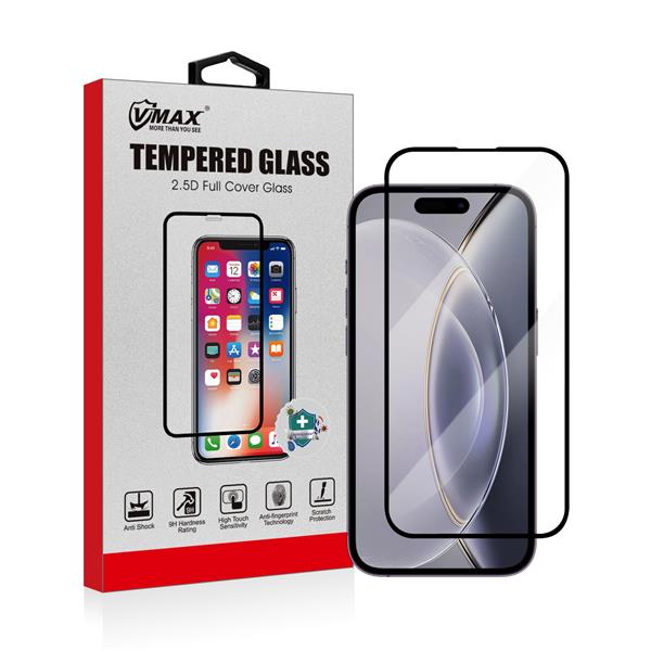 VMAX 2.5D Full Cover Tempered Glass for iPhone 15 Pro Max 6.7''