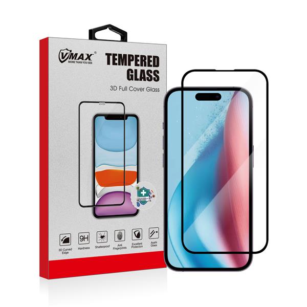 VMAX 3D Resin Full Cover Tempered Glass for iPhone 15 6.1''