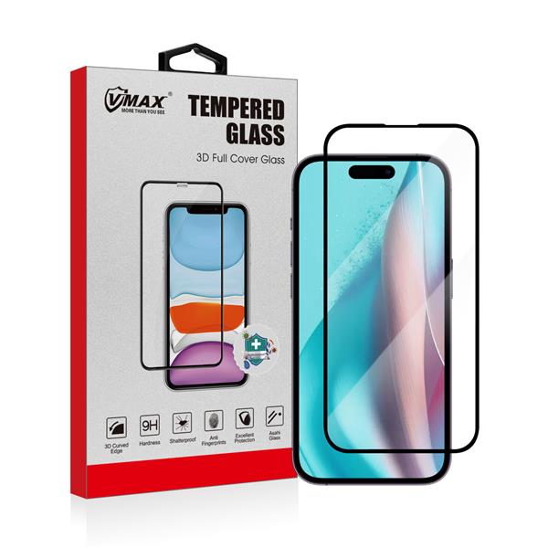 VMAX 3D Resin Full Cover Tempered Glass for iPhone 15 Plus 6.7''